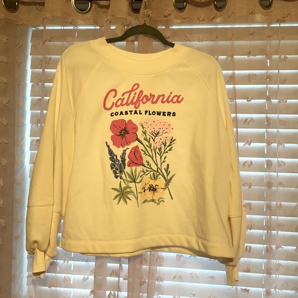 French Terry Blouson-Sleeve Sweatshirt